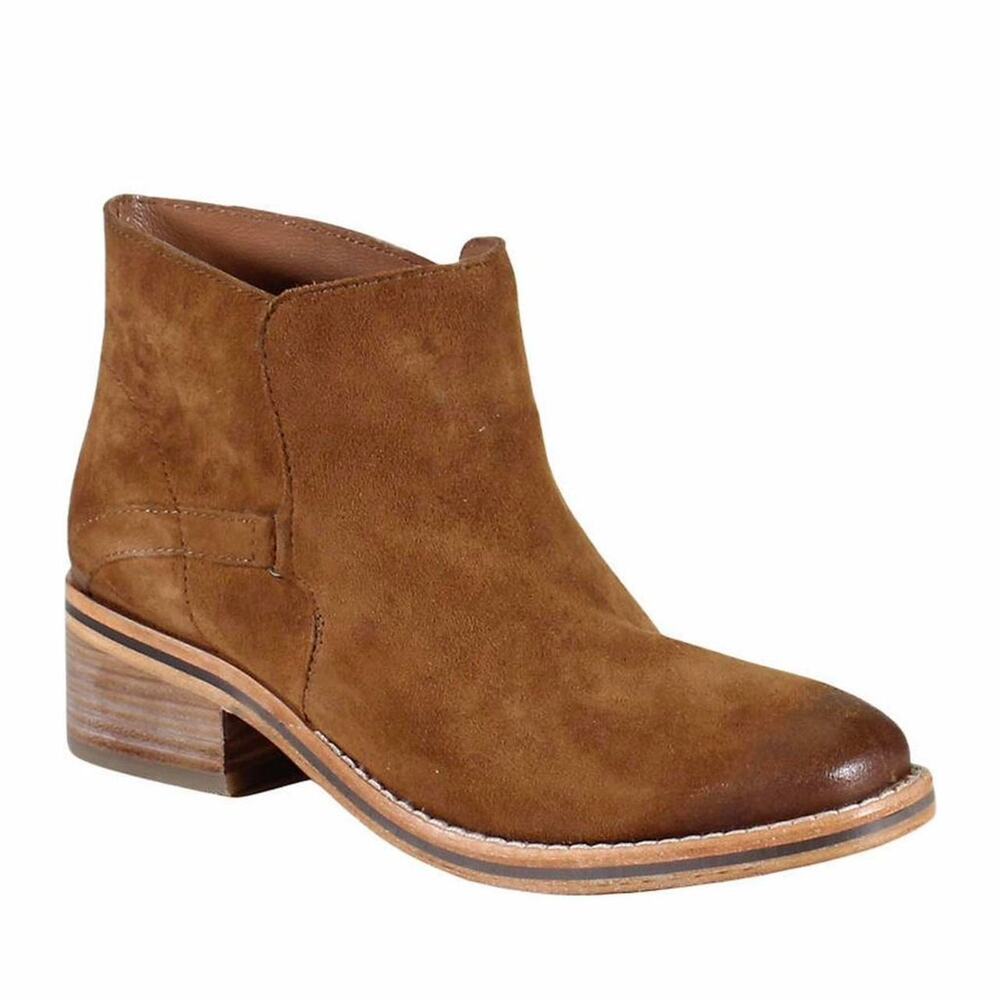 Diba True Cari Beaner Suede Ankle Booties | Boho‎ Fall Brown Leather Festival